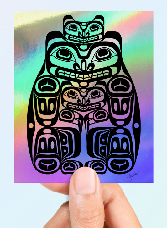Mother Bear Hologram Sdticker