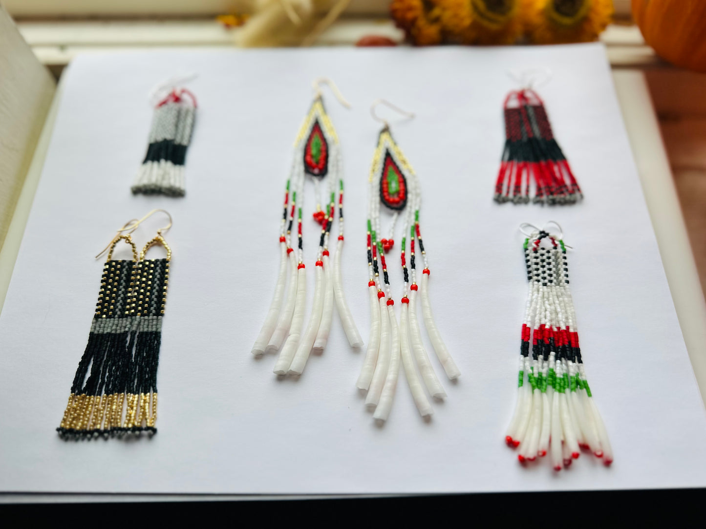 Kaffiyeh Beaded Earrings (Larissa Grieves)