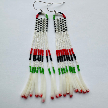 Kaffiyeh Beaded Earrings (Larissa Grieves)