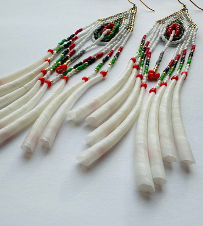 Kaffiyeh Beaded Earrings (Larissa Grieves)