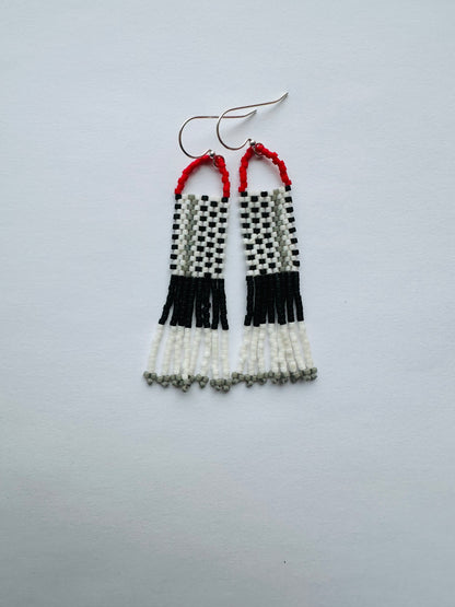 Kaffiyeh Beaded Earrings (Larissa Grieves)