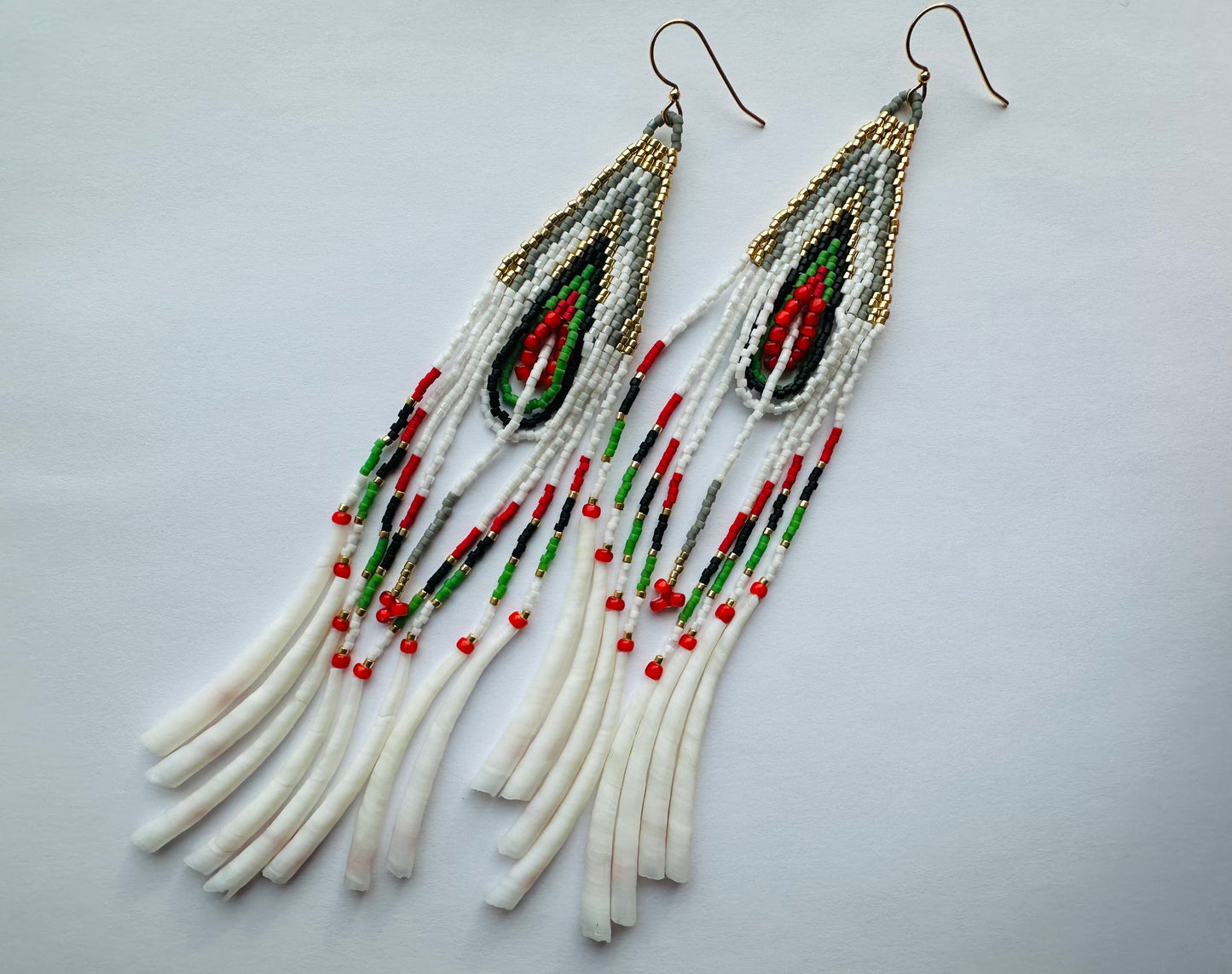 Kaffiyeh Beaded Earrings (Larissa Grieves)