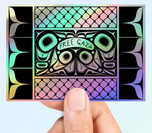Free Gaza Hologram Sticker
